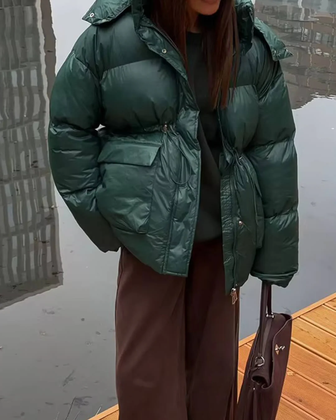 Jillian Glossy Puffer Jacket - Image 12