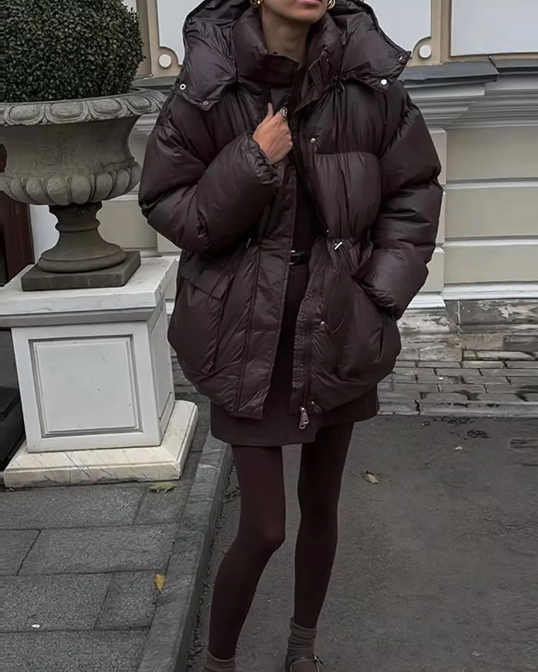 Jillian Glossy Puffer Jacket - Image 9