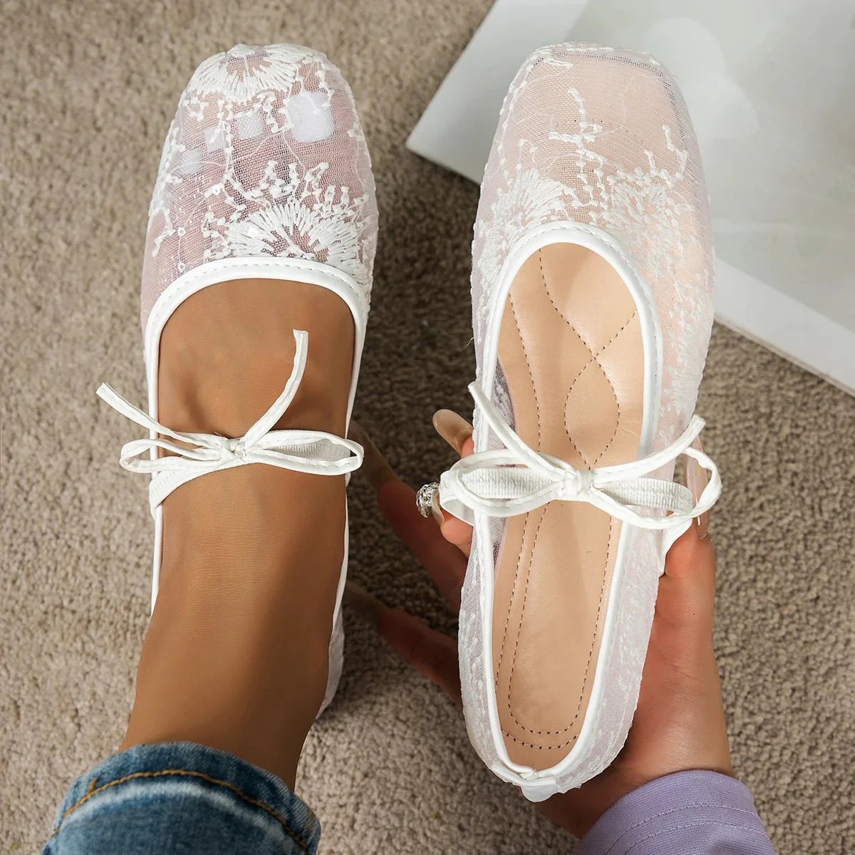 Joan Mesh Ballet Flats - Image 5