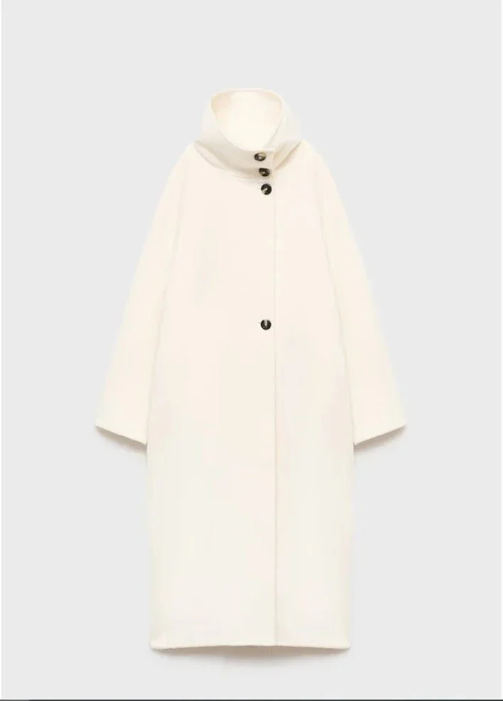 Juliana Stand Collar Long Coat - Image 7