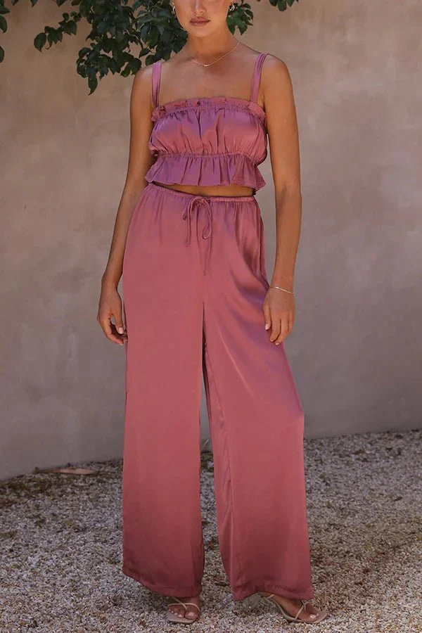 Julianne Ruffle Top Elastic Waist Pants Set - Image 14
