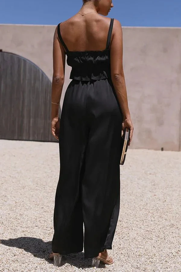 Julianne Ruffle Top Elastic Waist Pants Set - Image 3