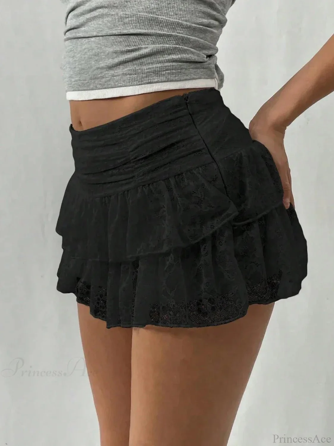 Kaleigh Lace Tiered Mini Skirt - Image 6