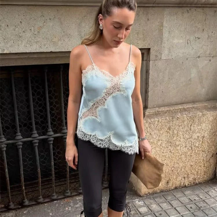 Kara Asymmetric Satin Cami Top - Image 7