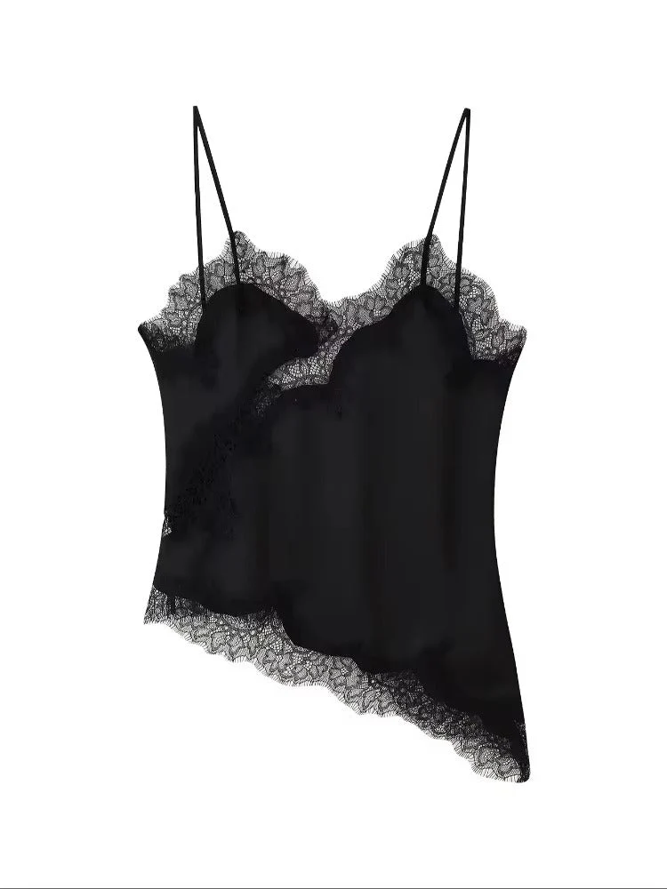 Kara Asymmetric Satin Cami Top - Image 8