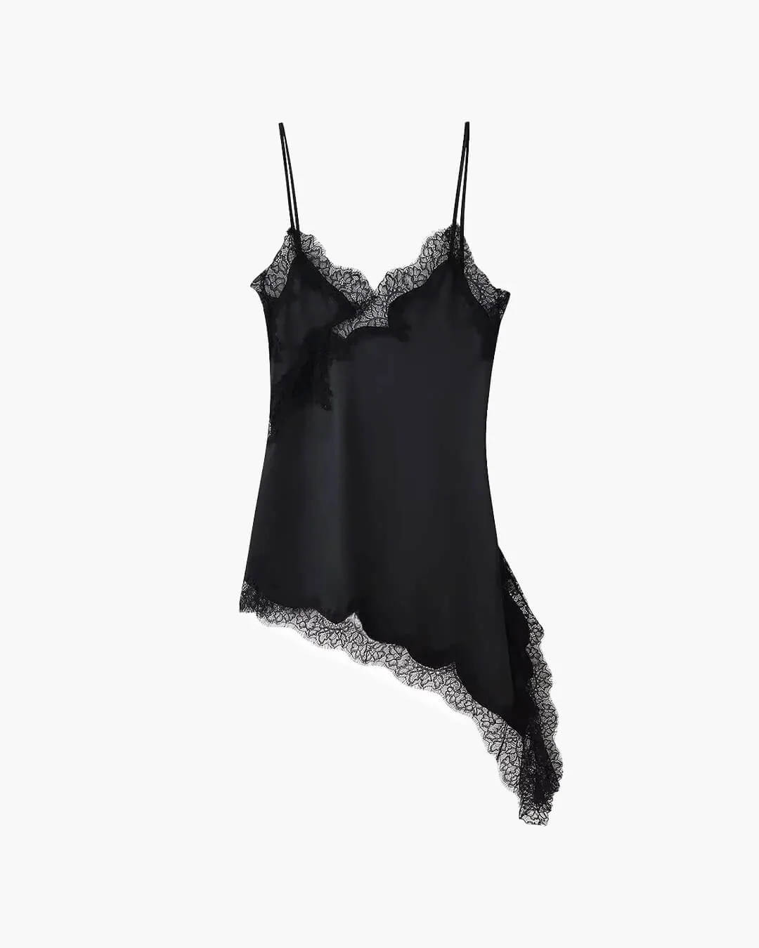 Kara Asymmetric Satin Mini Dress - Image 16