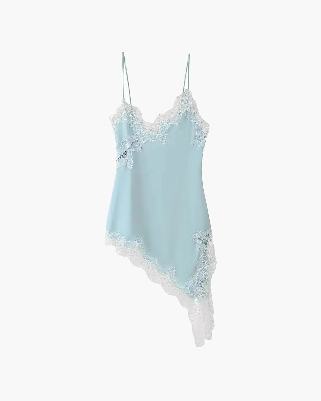 Kara Asymmetric Satin Mini Dress - Image 20