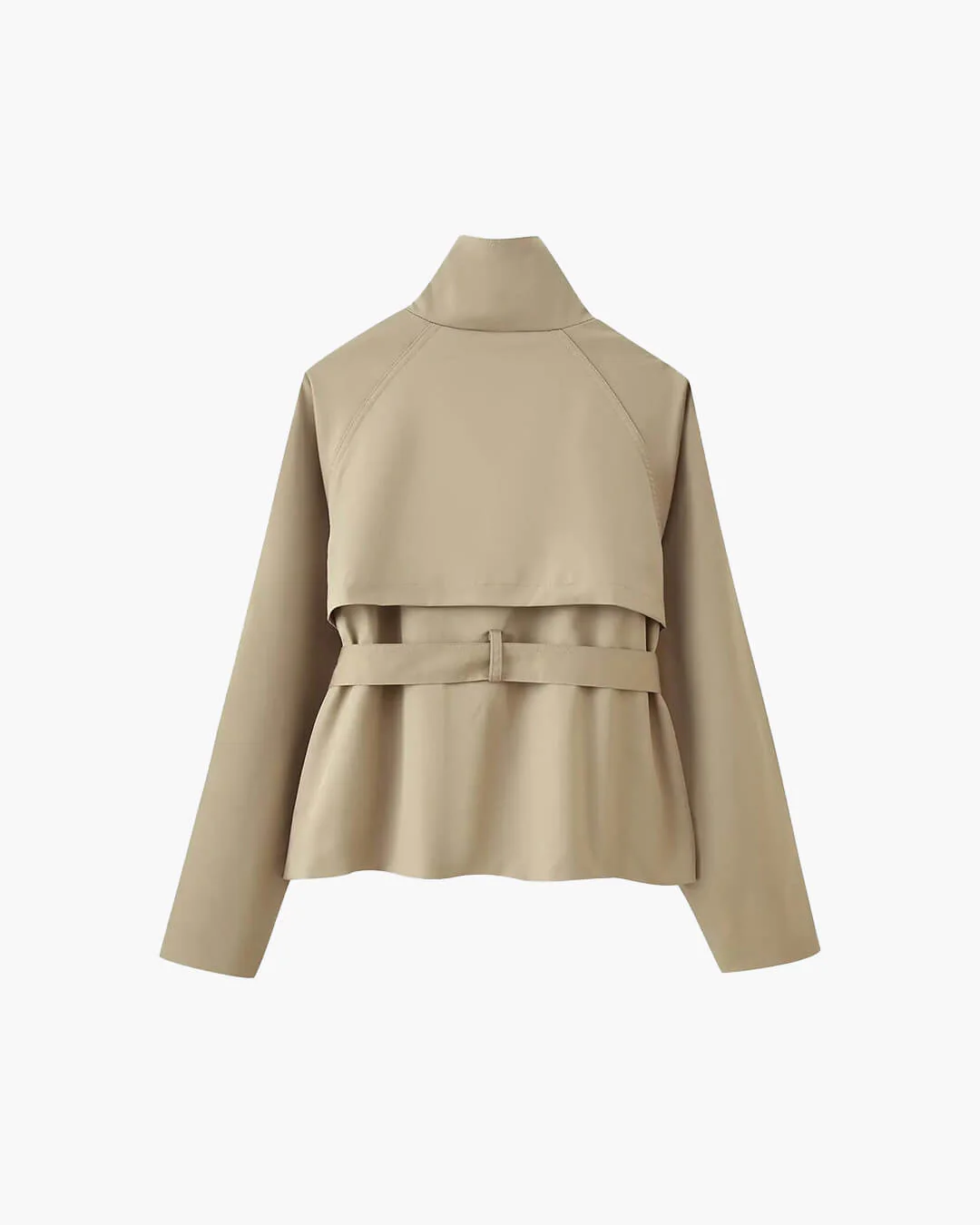 Kara Stand Collar Crop Trenchcoat - Image 6
