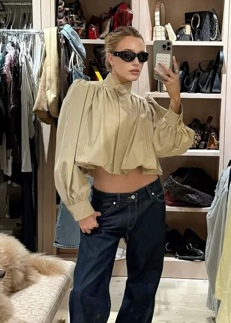Karina Cropped Pleated Jacket - Image 5