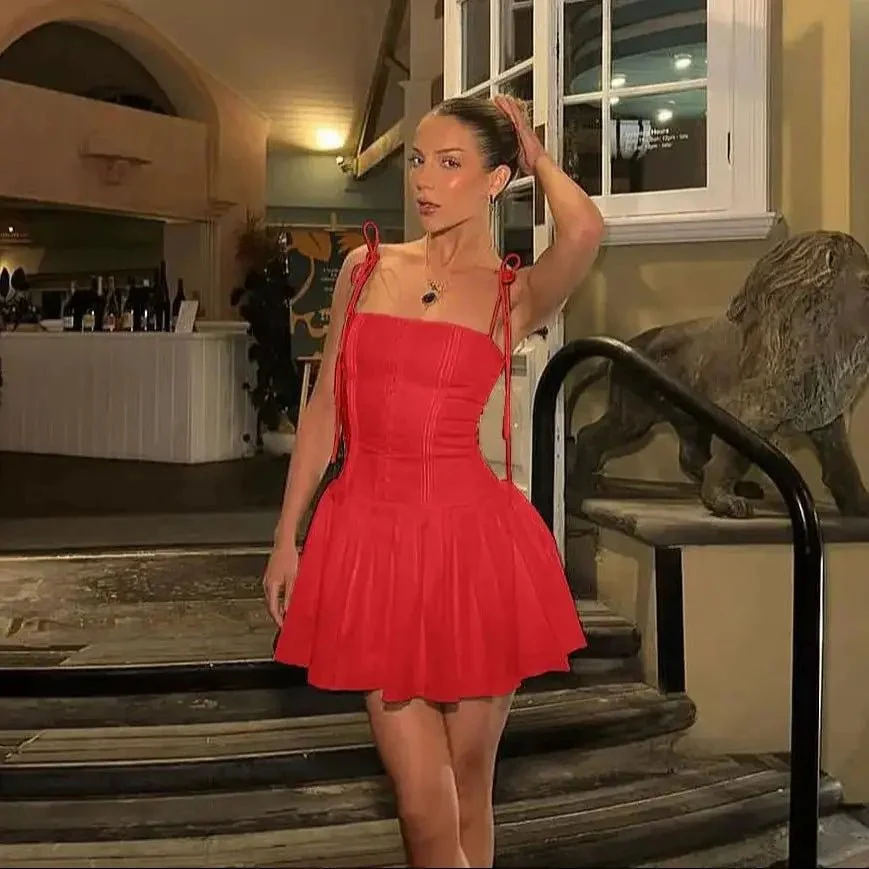Karina Pleated Cami Mini Dress - Image 4