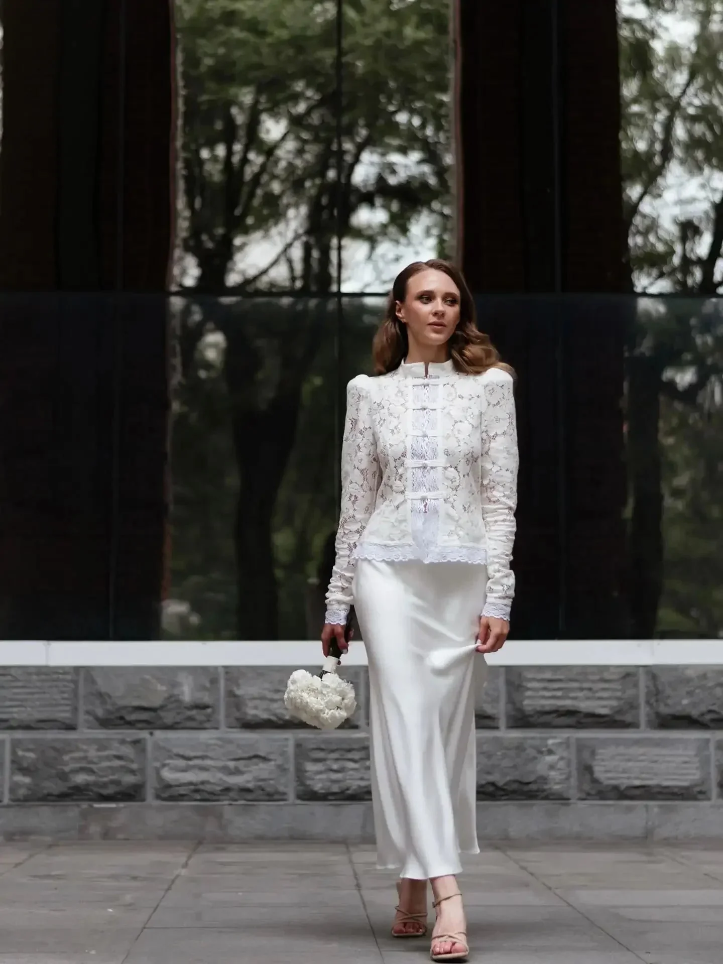 Katalina Puff Sleeve Lace Blouse - Image 4