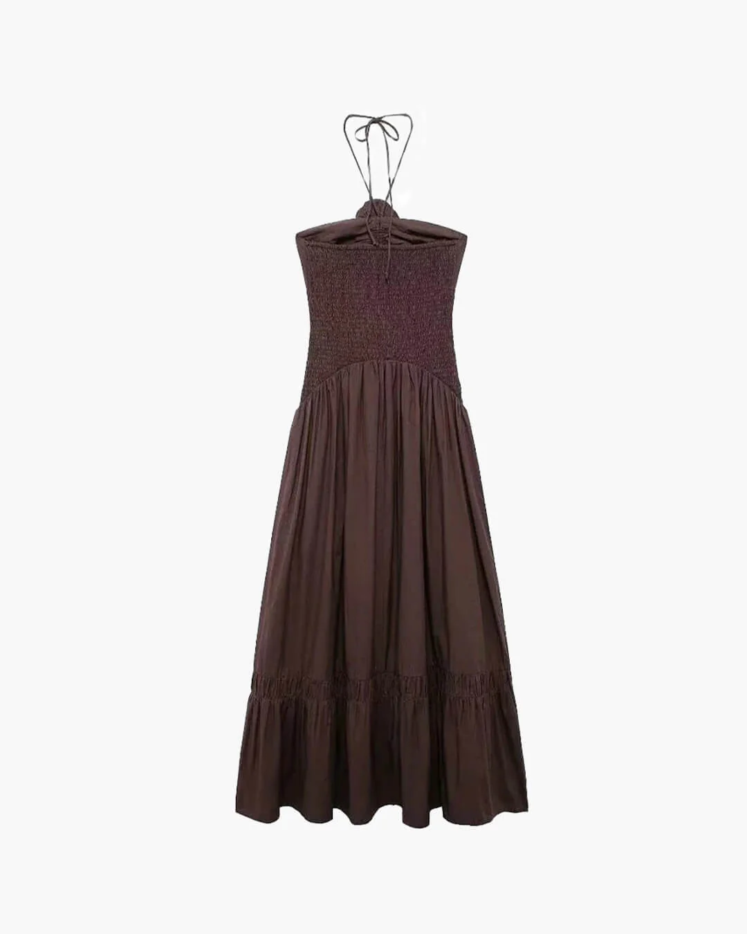 Kate Halterneck Flower Applique Midi Dress - Image 4
