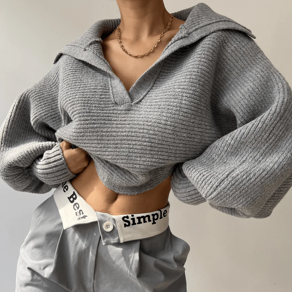 Kath Oversized Knit Sweater - Image 3