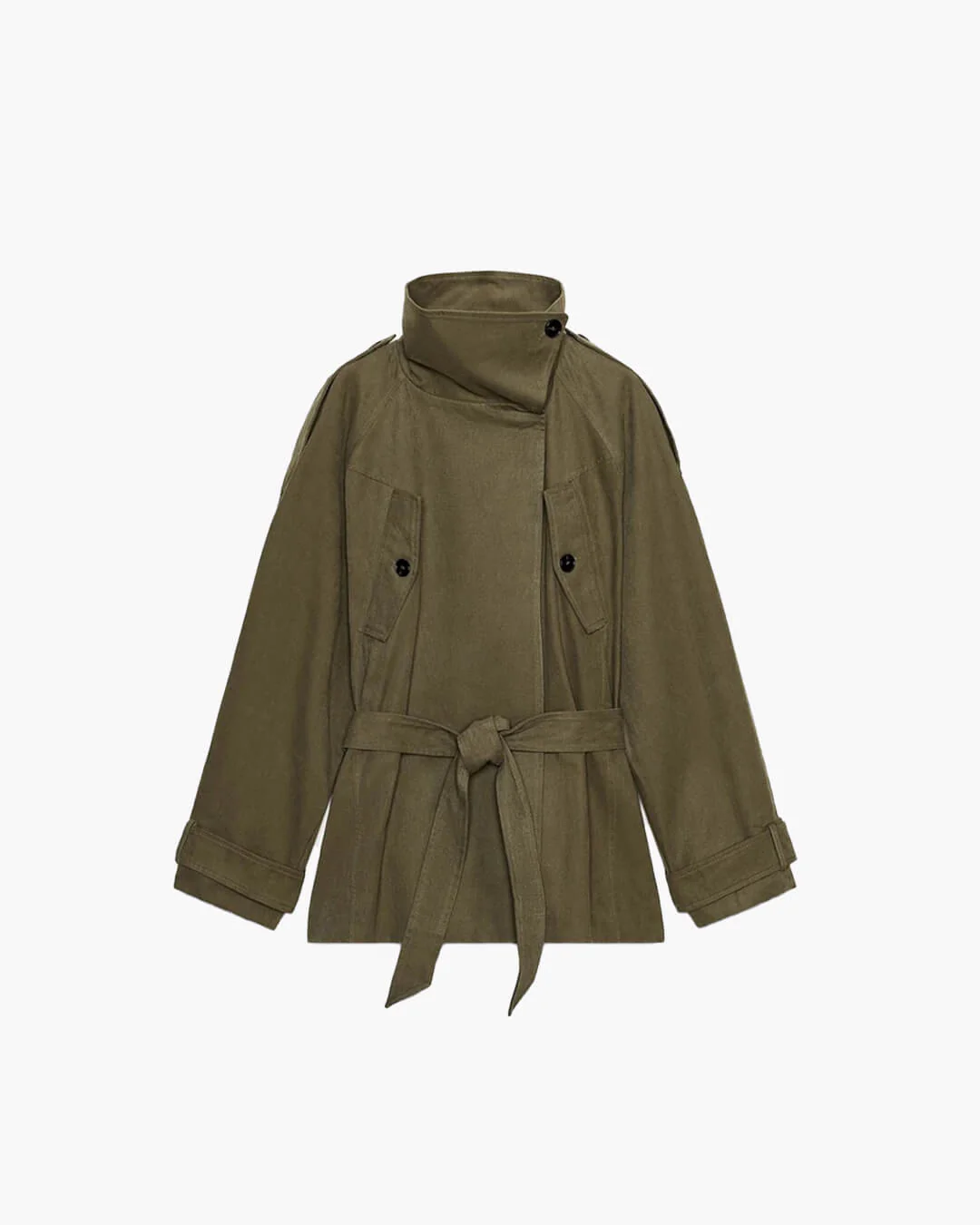 Kendra Belted Windbreaker Jacket
