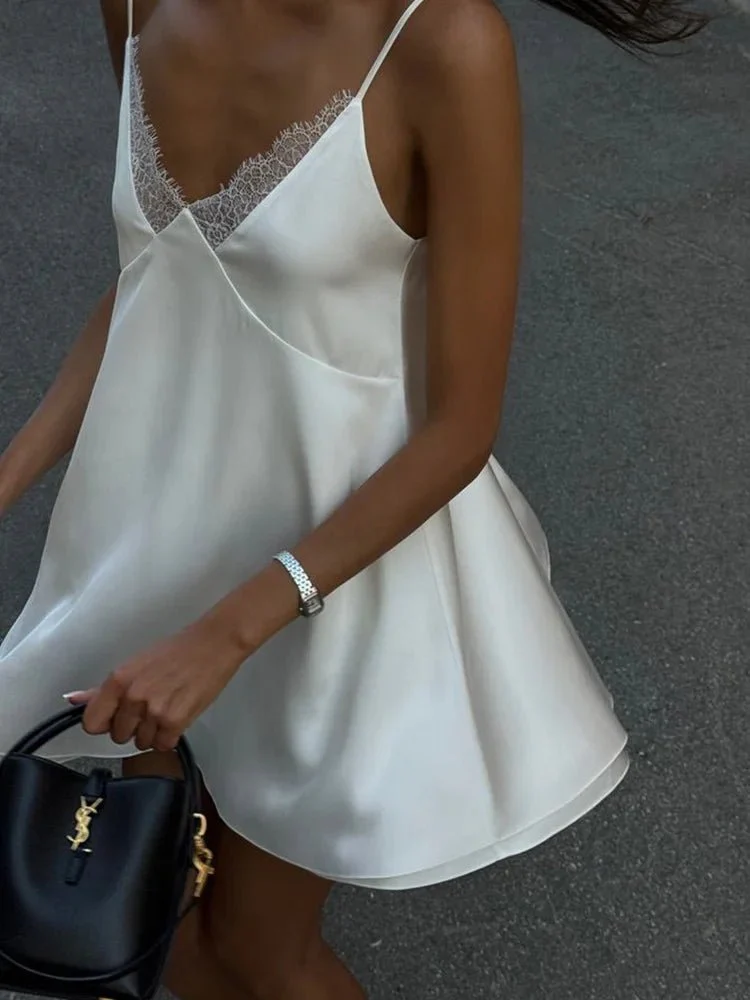 Kimberly Satin Mini Cami Dress - Image 3