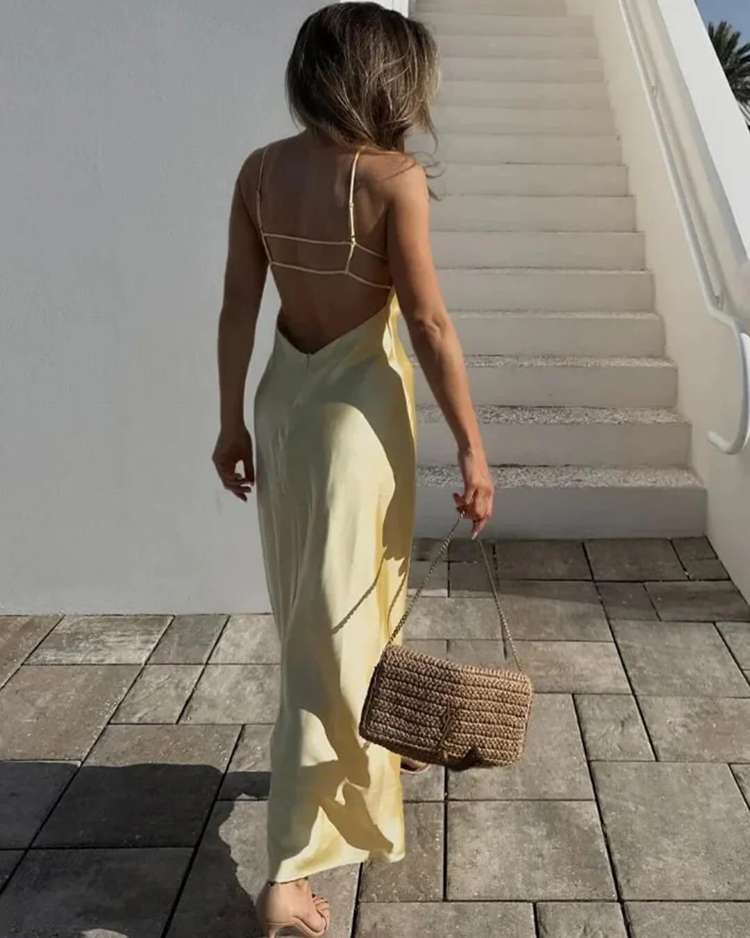 Kirra Satin Backless Maxi Dress - Image 2