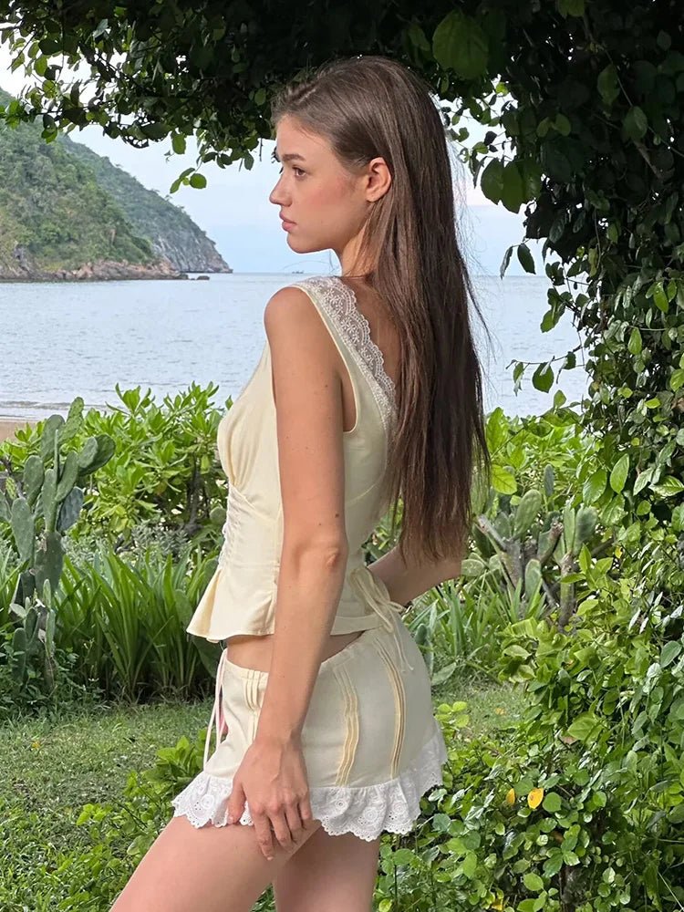 Klarissa Lace Trim Mini Skirt Set - Image 4