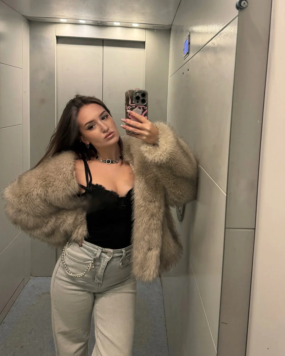 Krista Faux Fur Jacket - Image 7