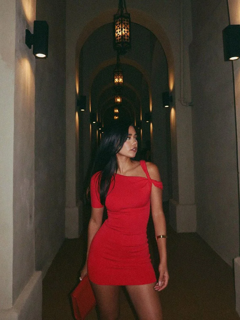 Kylie Twisted Mini Dress - Image 7