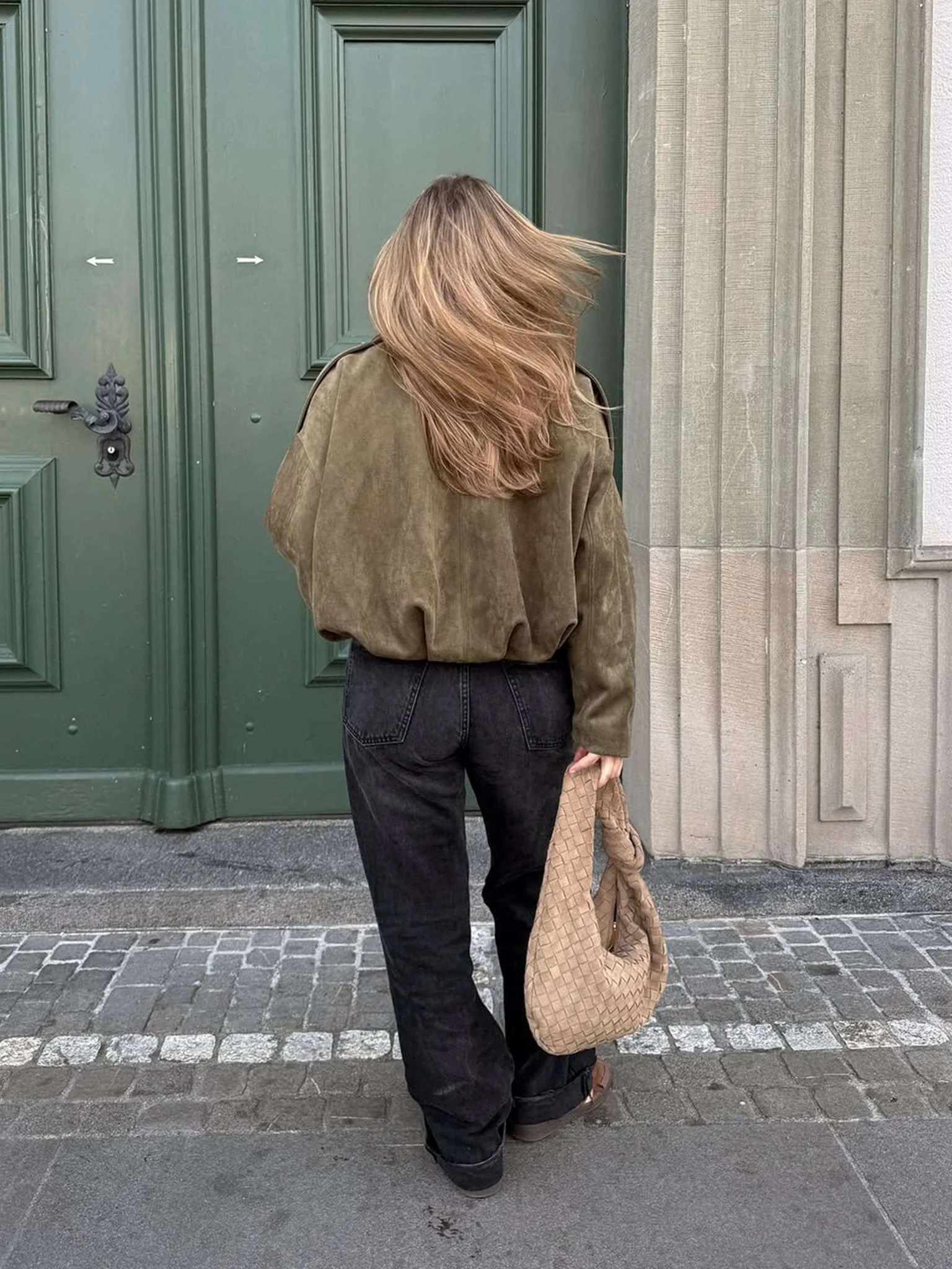 Lara Suede Bomber Jacket - Image 5