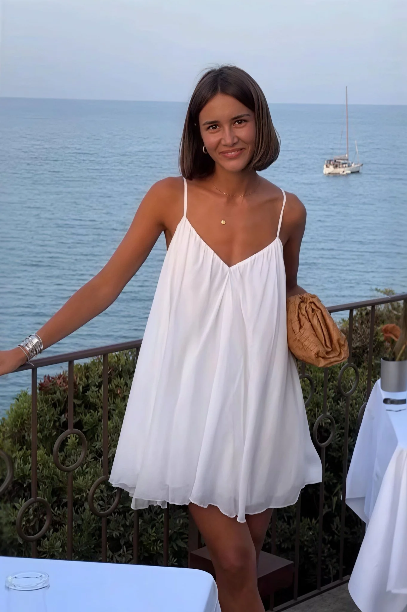 Lavinia Spaghetti Strap Flowy Mini Dress