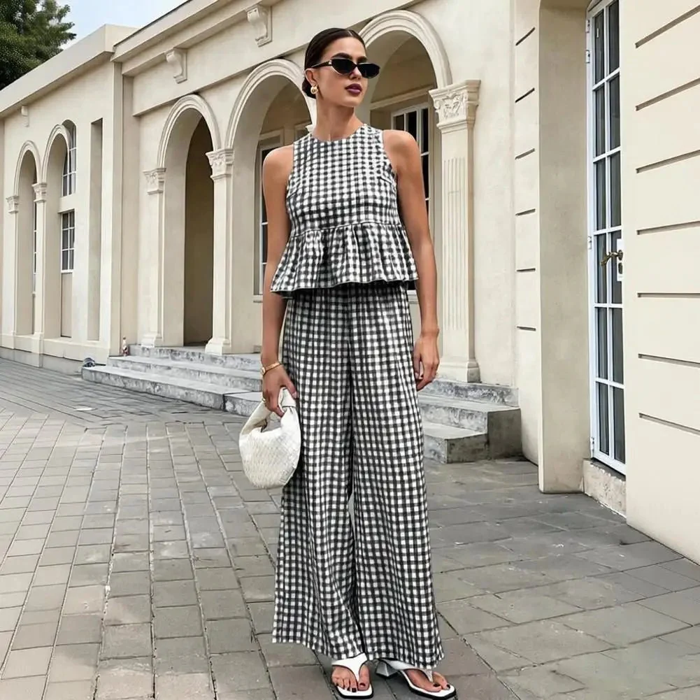Leanne Plaid Ruffle Two-Piece Set - Image 3