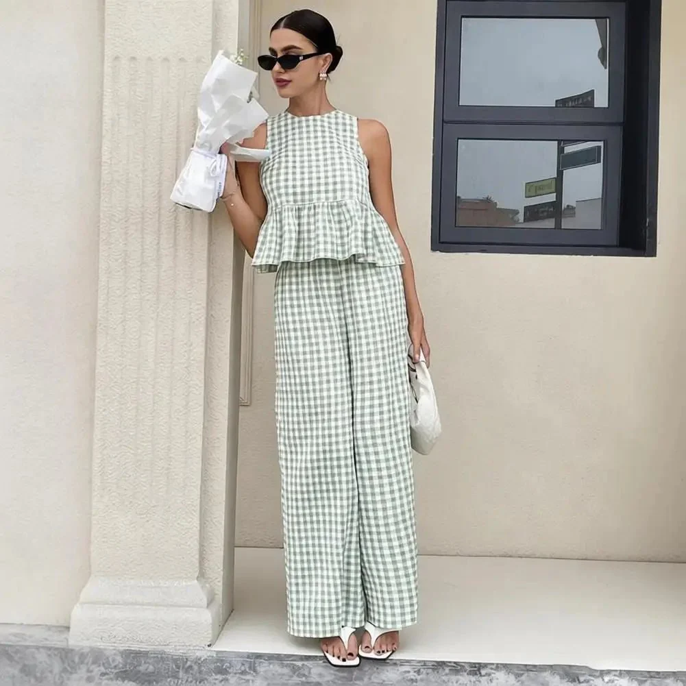 Leanne Plaid Ruffle Two-Piece Set - Image 5