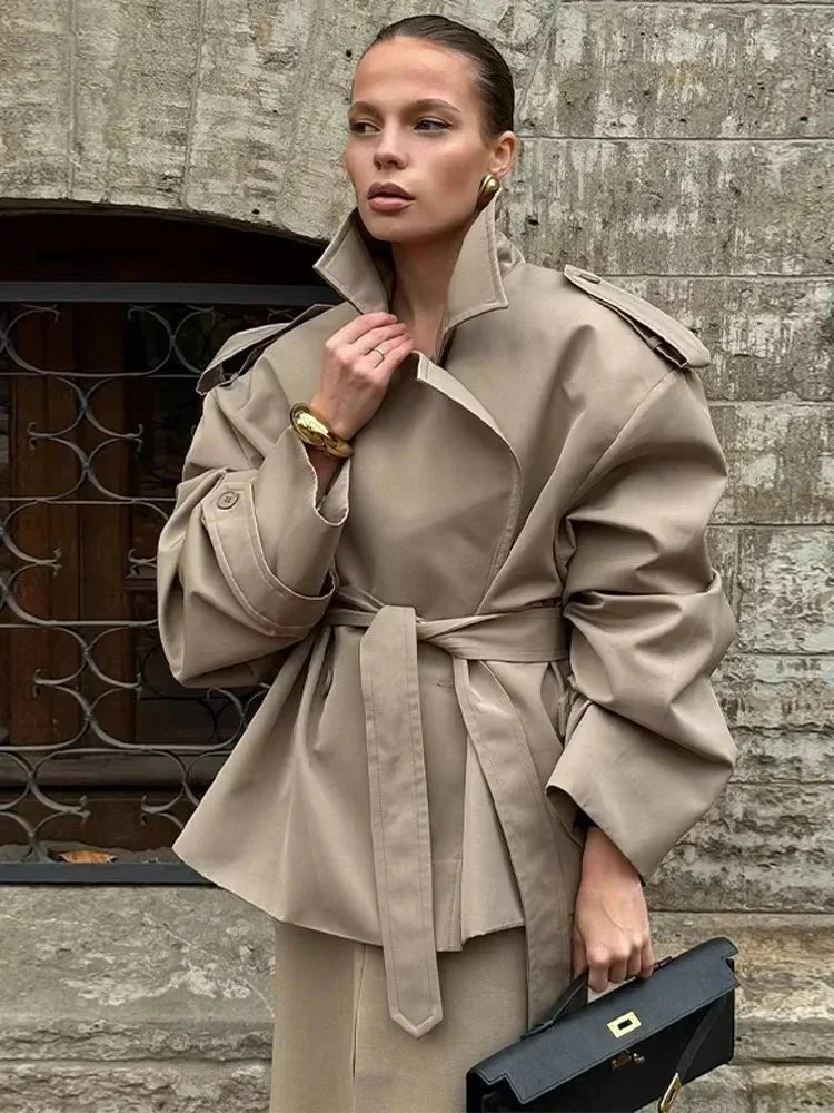 Leizel Lace Up Stand Collar Jacket - Image 8