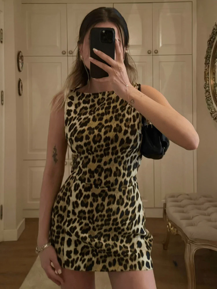 Leona Leopard Mini Dress - Image 3