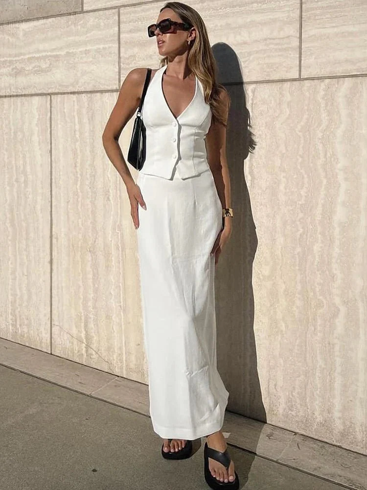 Lianna Halter Maxi Skirt Set - Image 2