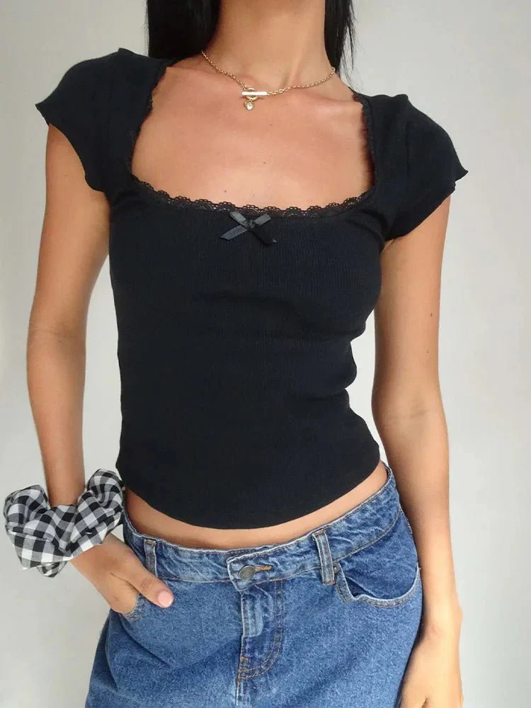 Liberty Lace Trim Crop Top - Image 4