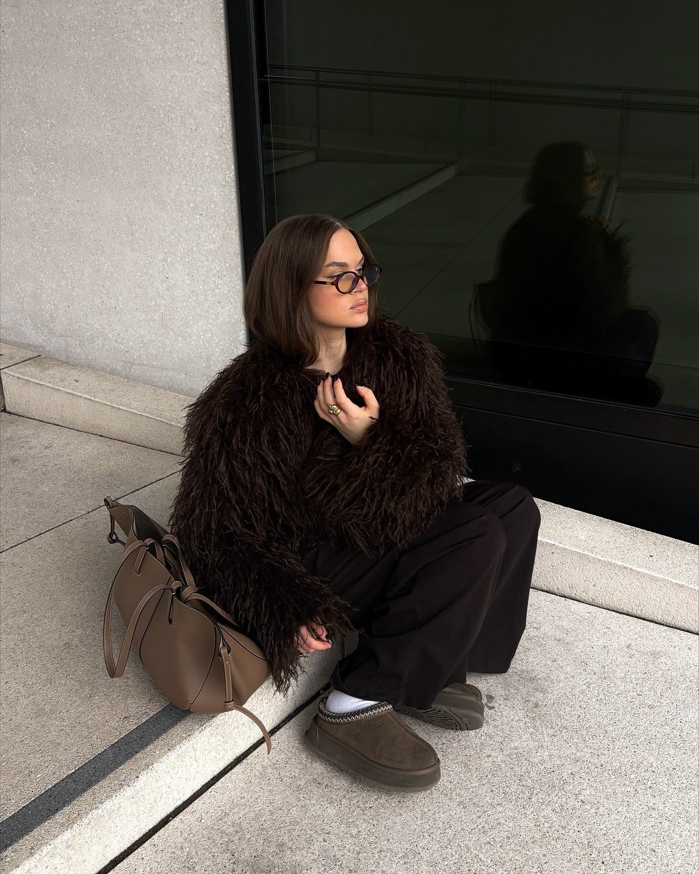 Liza Fuzzy Faux Fur Coat - Image 10