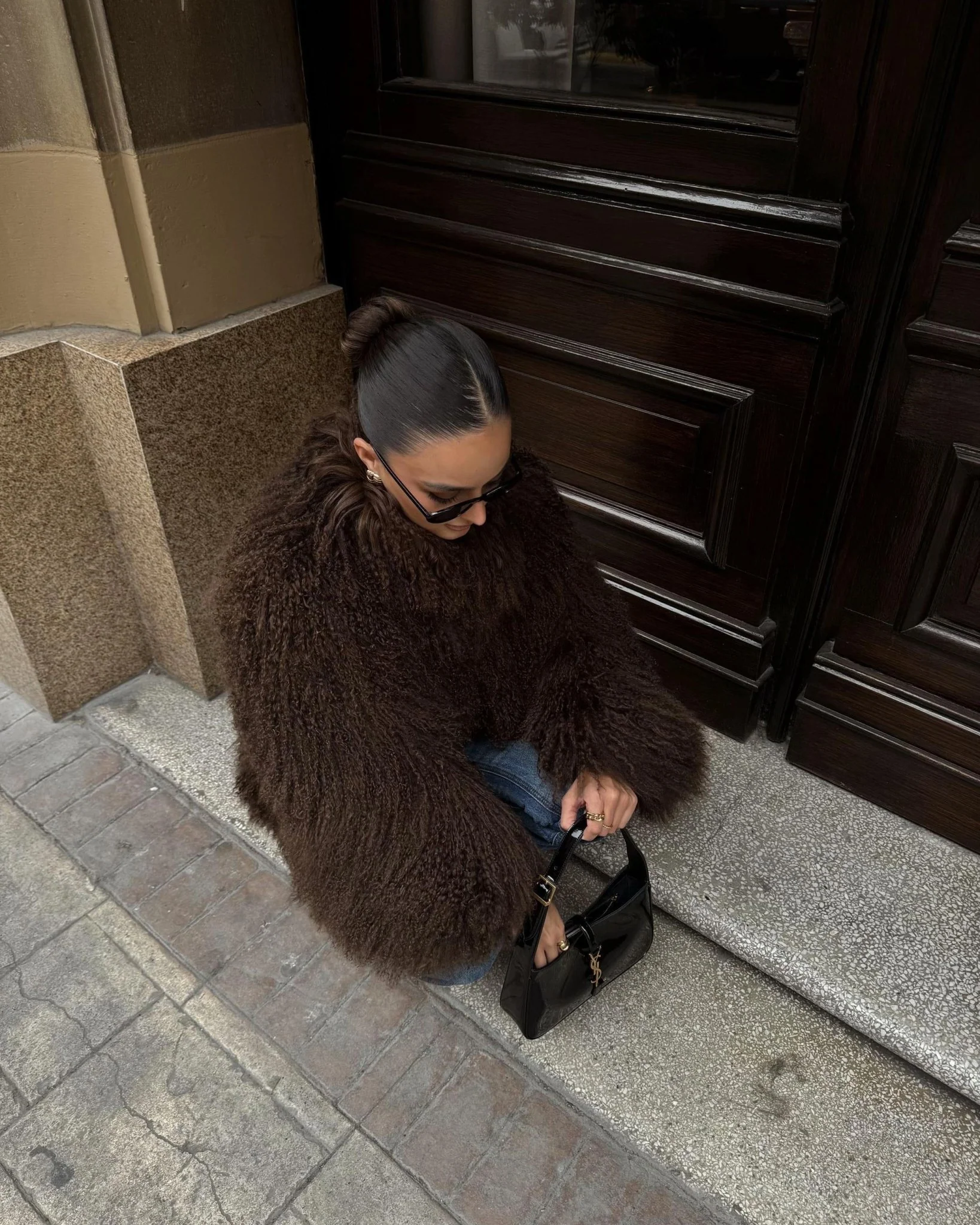 Liza Fuzzy Faux Fur Coat - Image 11