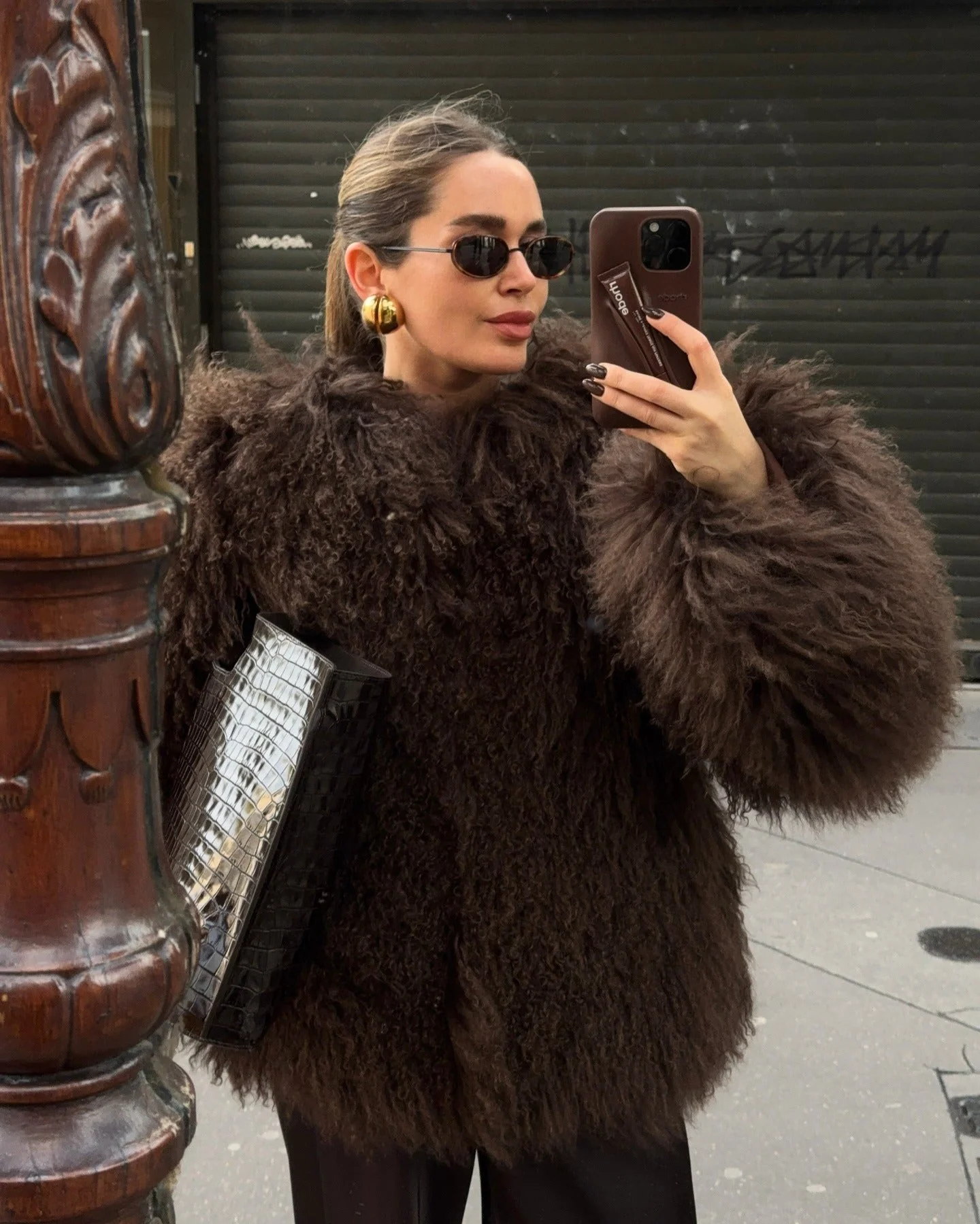Liza Fuzzy Faux Fur Coat - Image 2