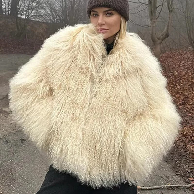 Liza Fuzzy Faux Fur Coat - Image 3