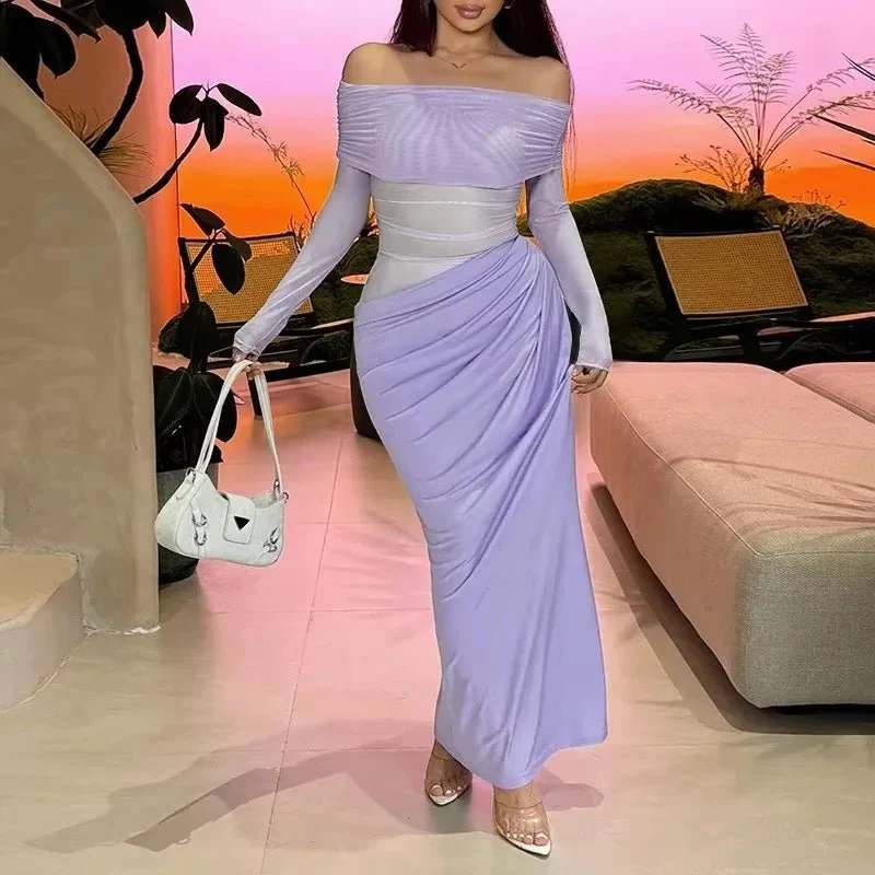 Lizy Long Sleeve Mesh Maxi Dress - Image 10
