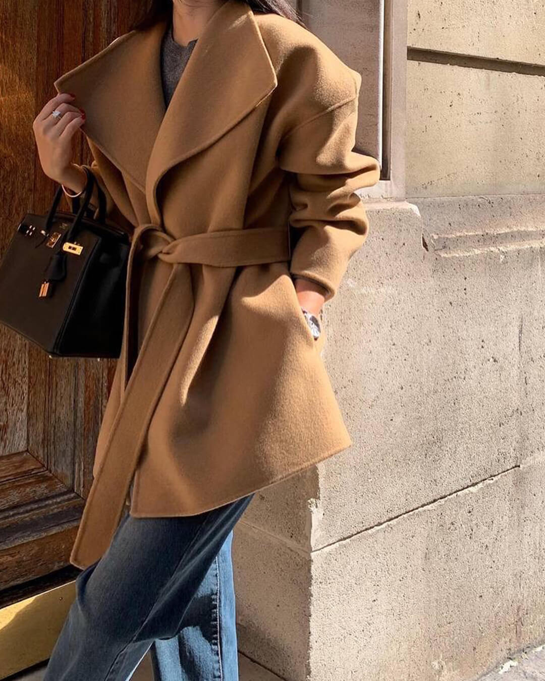 Lorelie Belted Wrap Coat - Image 4