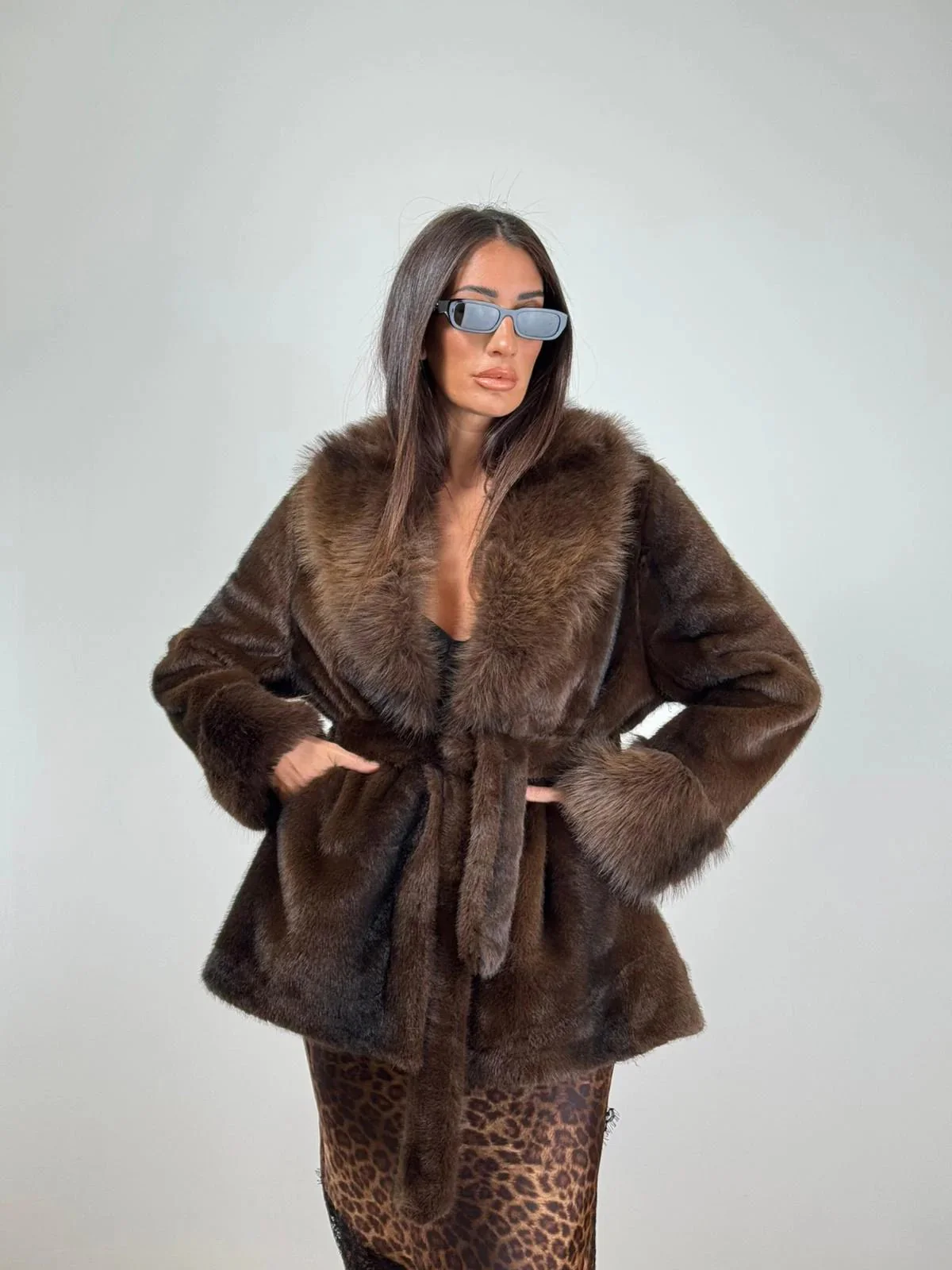 Louise Faux Fur Coat - Image 4