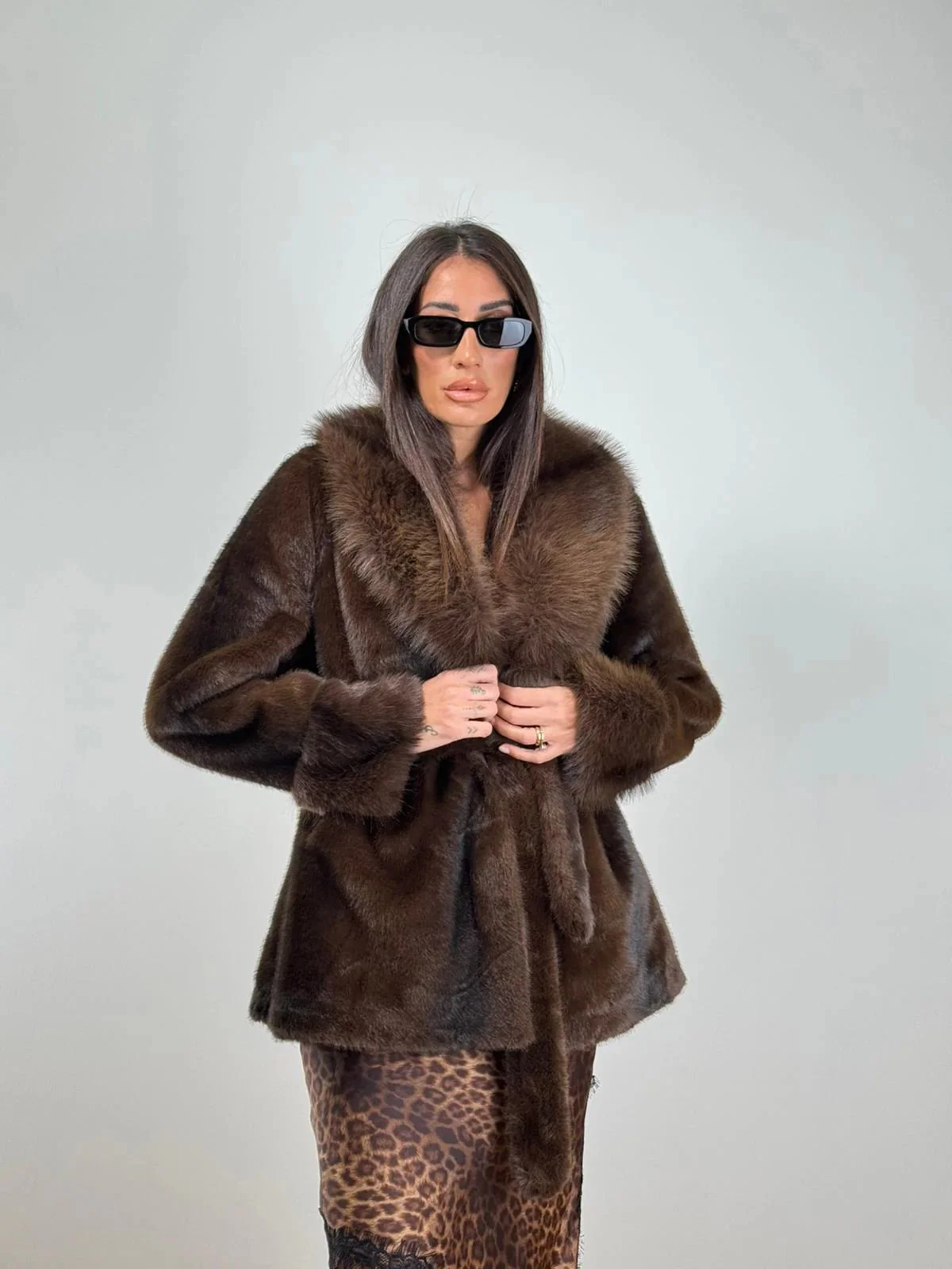 Louise Faux Fur Coat - Image 7