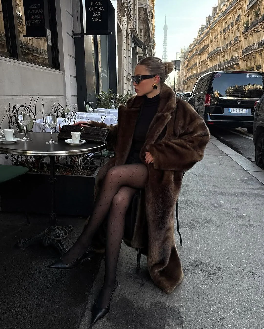 Lucie Faux Fur Maxi Coat - Image 3