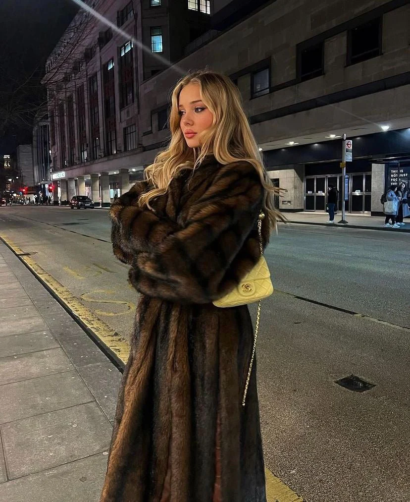 Lucie Faux Fur Maxi Coat - Image 6
