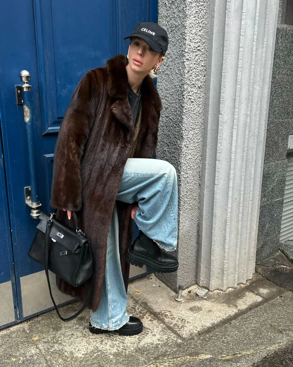 Lucie Faux Fur Maxi Coat - Image 8