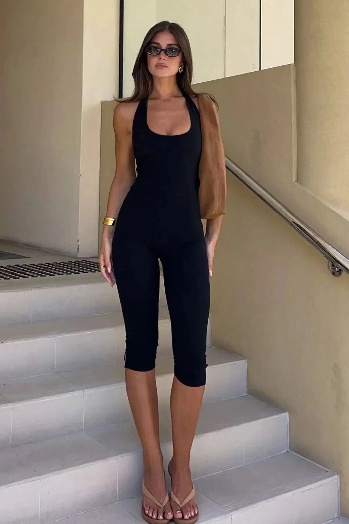 Lucy Backless Halter Jumpsuit - Image 3