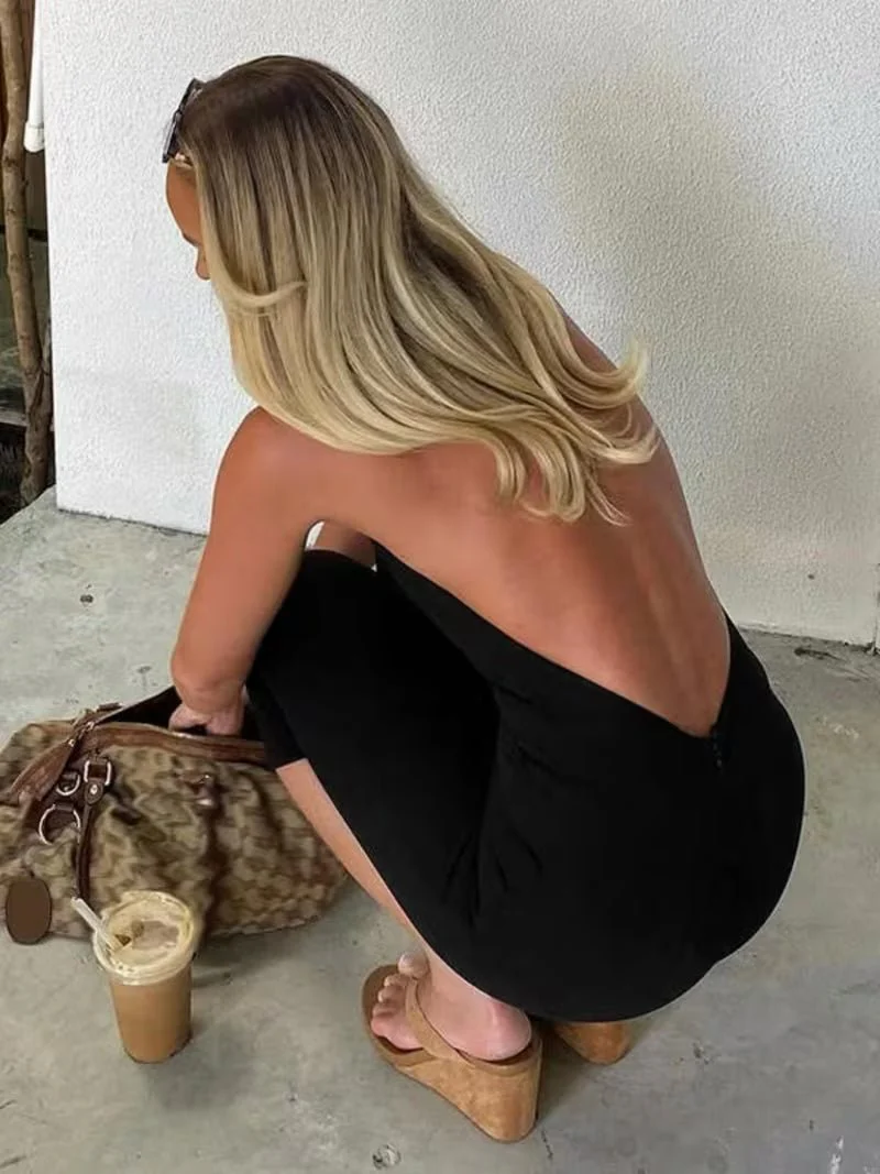 Lucy Backless Halter Jumpsuit - Image 4
