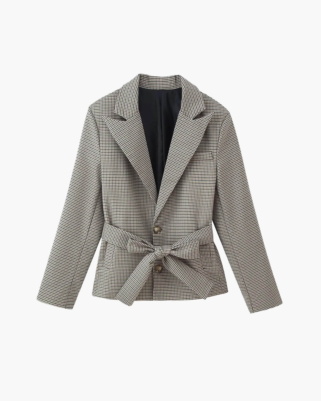 Lucy Houndstooth Belted Shorts Suit - Image 10