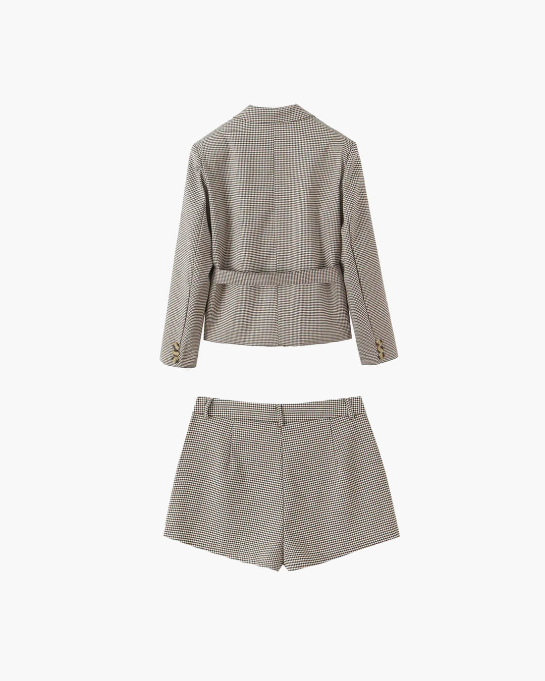 Lucy Houndstooth Belted Shorts Suit - Image 9