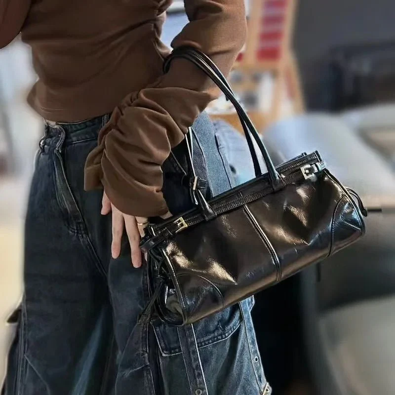 Luna Shoulder Bag with Belt Detail - Image 2
