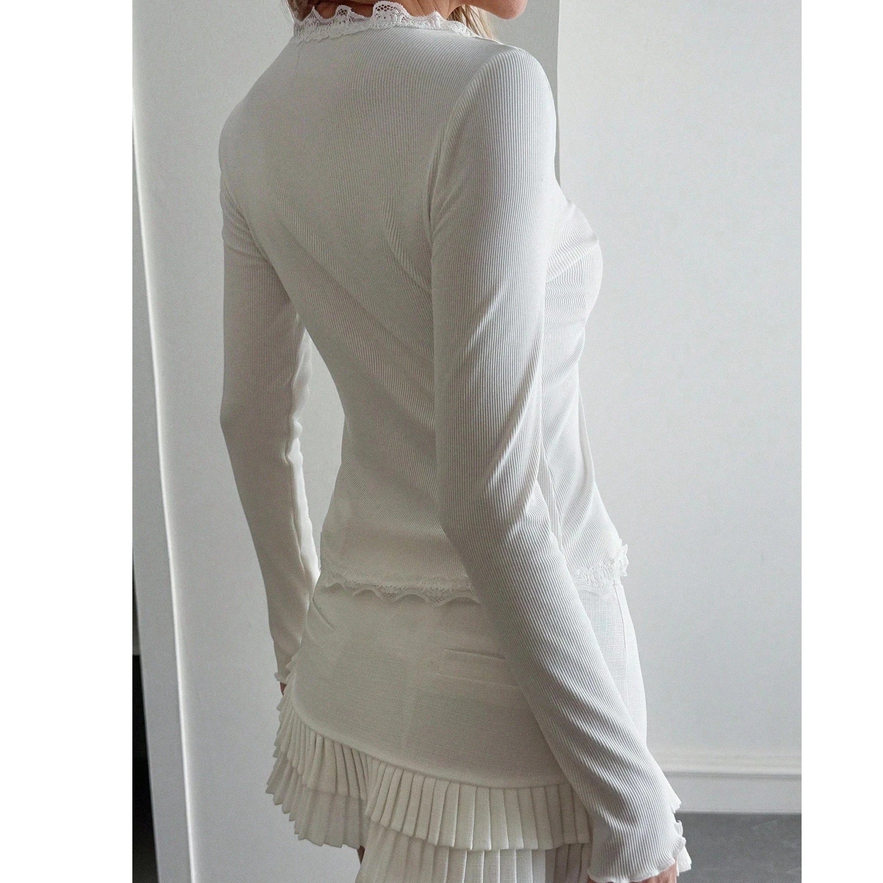 Juno Ribbed Button-Up Blouse - Image 4
