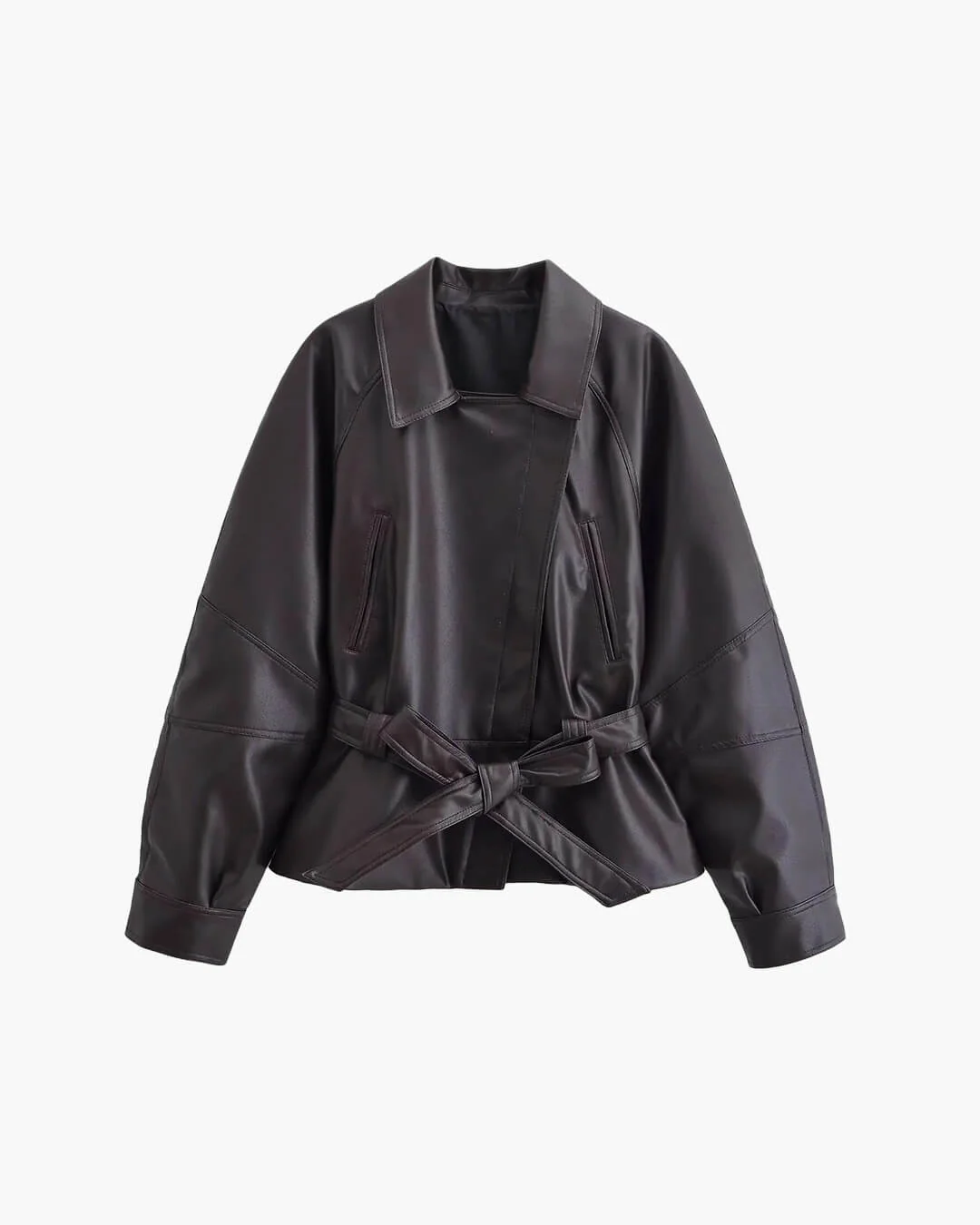 Maggie Faux Leather Motorcycle Jacket - Image 6
