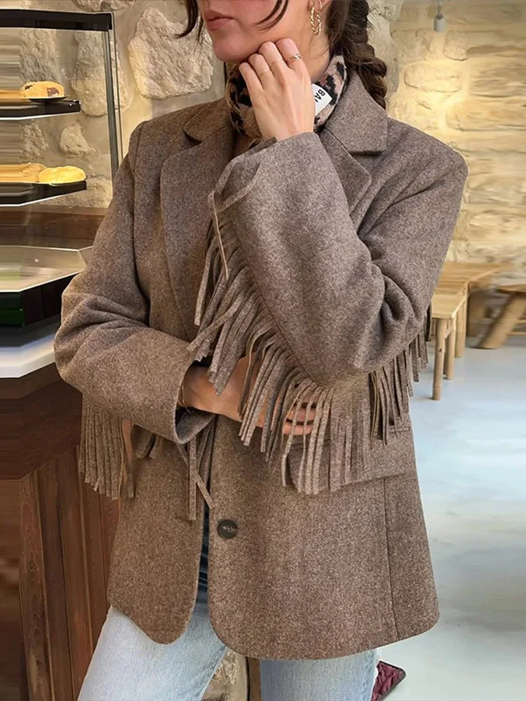 Marcelle Fringed Blazer Jacket - Image 2